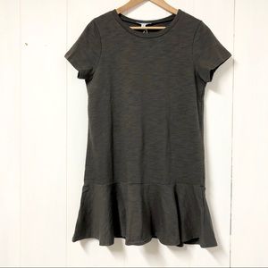 She + Sky Grey T Shirt Peplum Shift Dress NWT